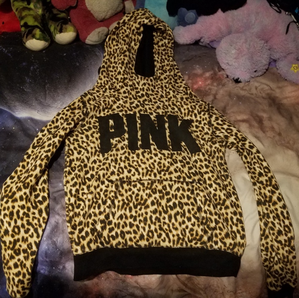 Victoria Secret Pink Leopard Print Hoodie